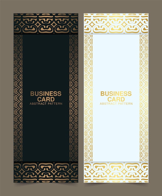 elegante diseño de tarjeta con patrón dorado