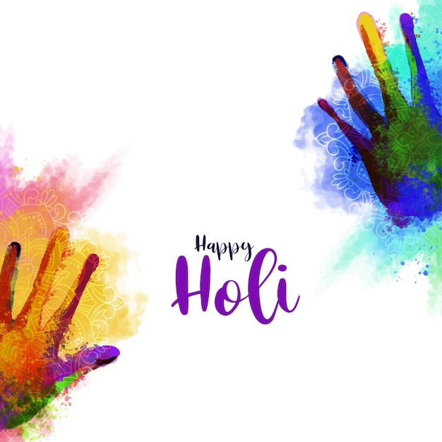 Elegante diseño de tarjetas coloridas para el tradicional festival indio de Happy Holi