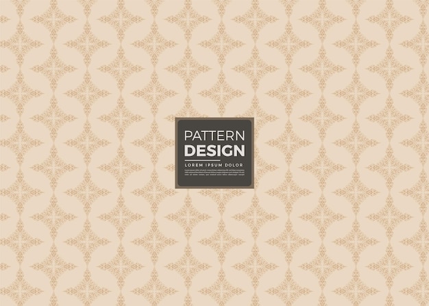 Elegante diseño textil de damasco beige y marrón