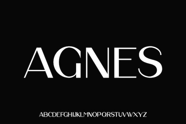 Elegante diseño de vector de fuente de visualización adecuado para el cartel de titular de logotipo de marca y muchos más