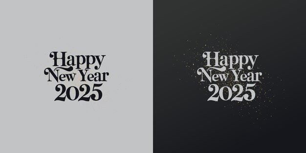 Elegante diseño vectorial de feliz año nuevo 2025 con colores suaves y cálidos Vector premium único y diseño limpio