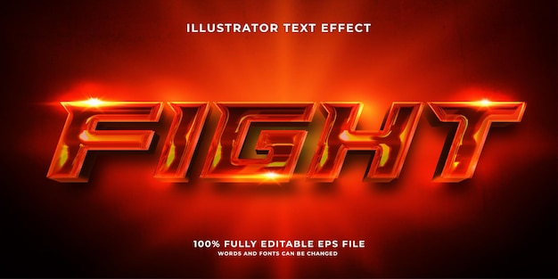 Elegante efecto de texto 3d editable rojo