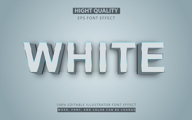 Elegante efecto de texto blanco