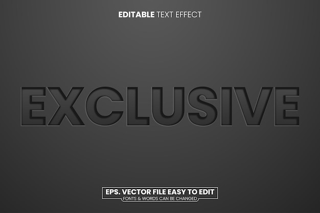 Elegante efecto de texto de cuero negro grabado