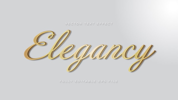 Vector elegante efecto de texto dorado