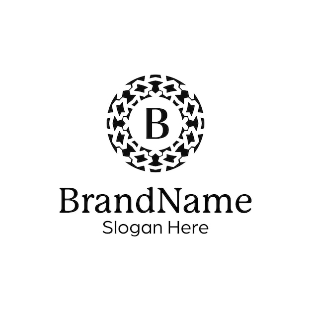 El elegante emblema ornamental es el logotipo de la plantilla de la cresta premium