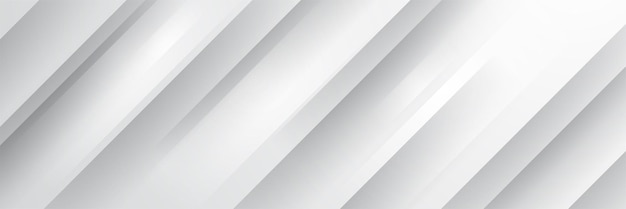elegante estandarte blanco abstracto con líneas brillantes