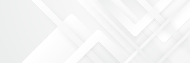 elegante estandarte blanco abstracto con líneas brillantes