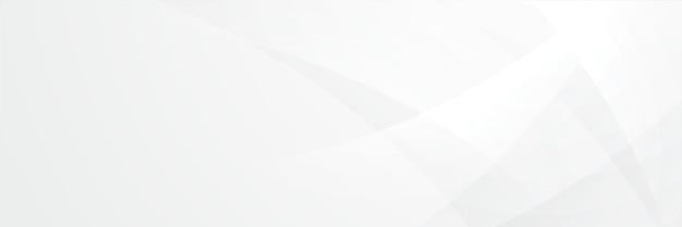 elegante estandarte blanco abstracto con líneas brillantes