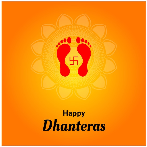 Elegante feliz dhanteras hermoso diseño de vector de festival