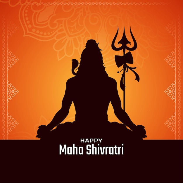 Elegante Feliz Maha Shivratri Fondo del festival religioso indio
