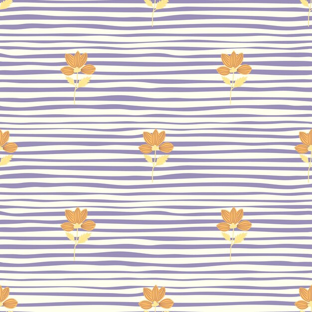 Elegante flor estilizada de patrones sin fisuras Fondo floral abstracto Ilustración botánica vintage