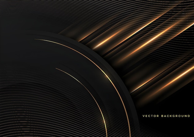 Elegante fondo abstracto con líneas doradas y efecto de luz
