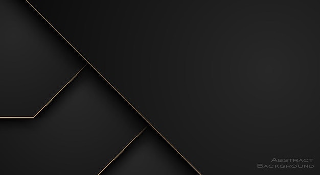 Elegante fondo abstracto premium negro con elementos geométricos oscuros de lujo