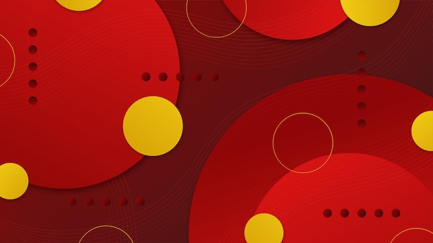 Elegante fondo abstracto rojo con adorno de círculo
