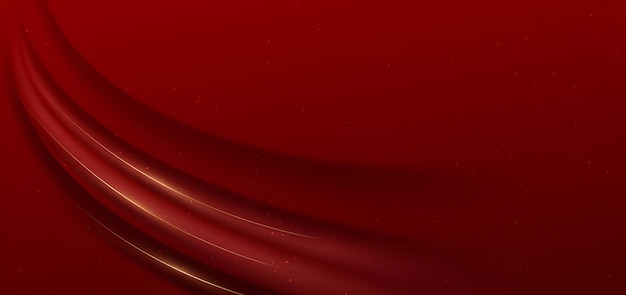 Elegante fondo abstracto rojo con curvas fluidas