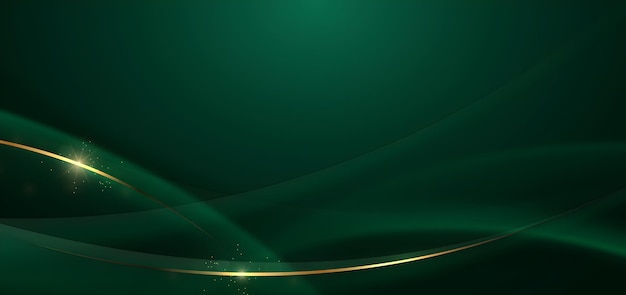 Elegante fondo abstracto verde y dorado