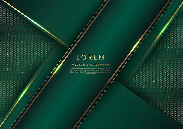 Elegante fondo abstracto verde y dorado