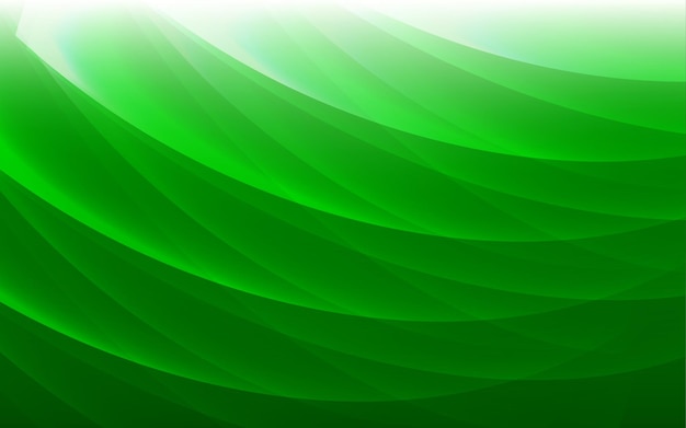 Elegante fondo abstracto verde con onda brillante Vector de fondo verde degradado abstracto con formas brillantes