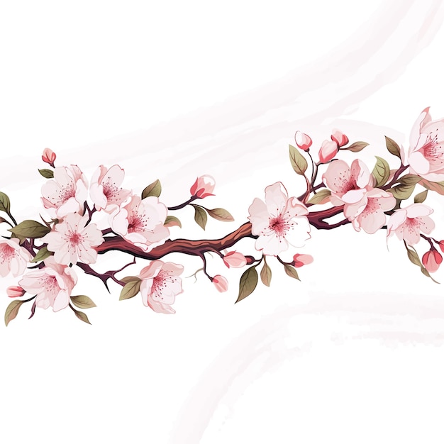 El elegante fondo de acuarela rosa con flora y flores