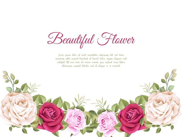 Elegante fondo de agua floral de rosa