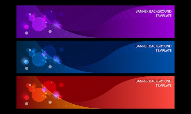 Elegante fondo de banner abstracto de 3 colores