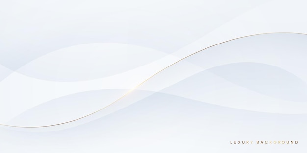 Elegante fondo blanco abstracto con lujosas líneas doradas