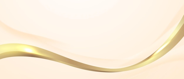 Elegante fondo blanco con elegantes elementos dorados Diseño de ilustración vectorial abstracto 3D moderno