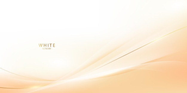 Elegante fondo blanco con elegantes elementos dorados Diseño de ilustración vectorial abstracto 3D moderno