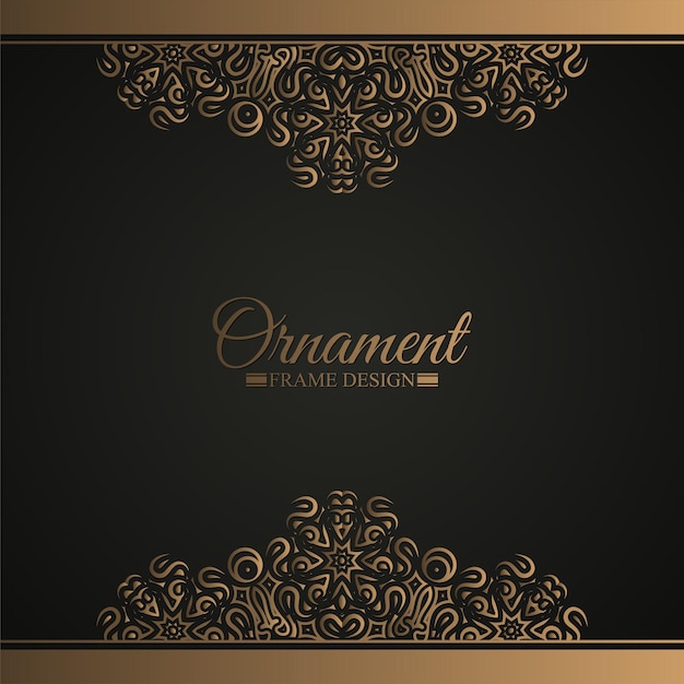Elegante fondo de diseño de marco decorativo de oro