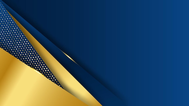 Elegante fondo dorado azul marino con capa superpuesta Traje para seminarios y charlas festivas de la fiesta de la institución corporativa empresarial
