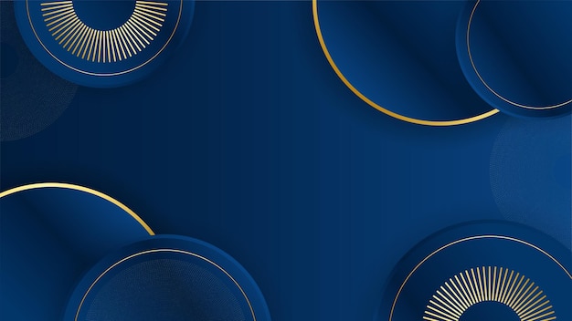 Elegante fondo dorado azul marino con capa superpuesta Traje para seminarios y charlas festivas de la fiesta de la institución corporativa empresarial