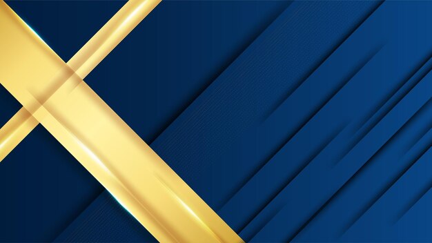 Elegante fondo dorado azul marino con capa superpuesta Traje para seminarios y charlas festivas de la fiesta de la institución corporativa empresarial