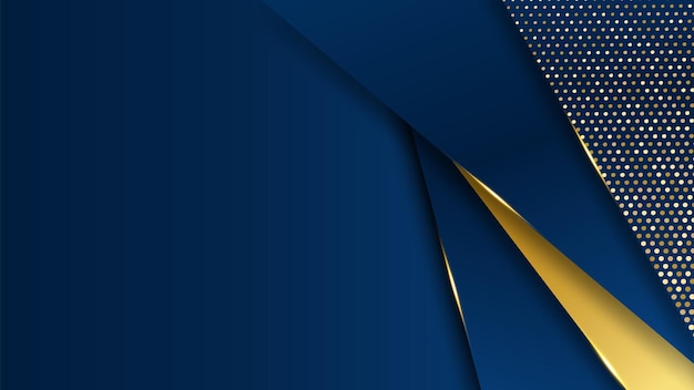 Elegante fondo dorado azul marino con capa superpuesta Traje para seminarios y charlas festivas de la fiesta de la institución corporativa empresarial