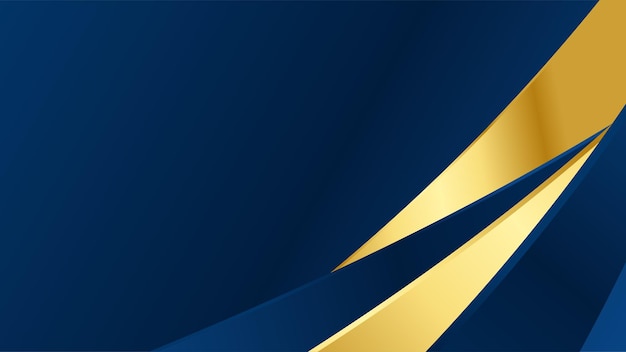Elegante fondo dorado azul marino con capa superpuesta Traje para seminarios y charlas festivas de la fiesta de la institución corporativa empresarial