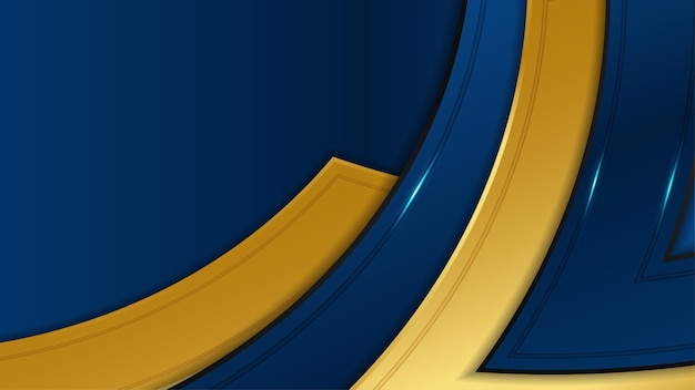 Elegante fondo dorado azul marino con capa superpuesta Traje para seminarios y charlas festivas de la fiesta de la institución corporativa empresarial