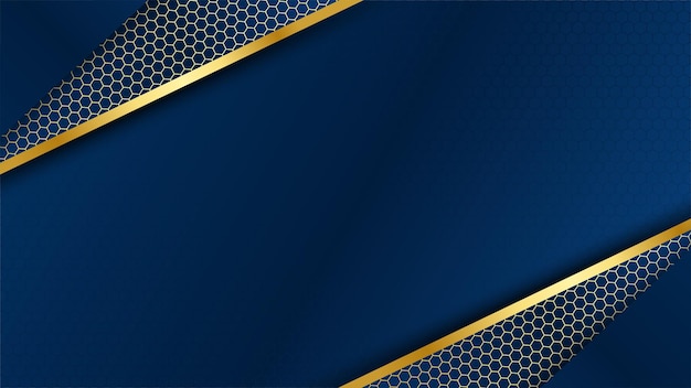 Elegante fondo dorado azul marino con capa superpuesta Traje para seminarios y charlas festivas de la fiesta de la institución corporativa empresarial