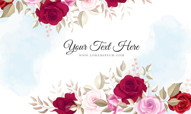 Elegante fondo floral con hermosas rosas marrones