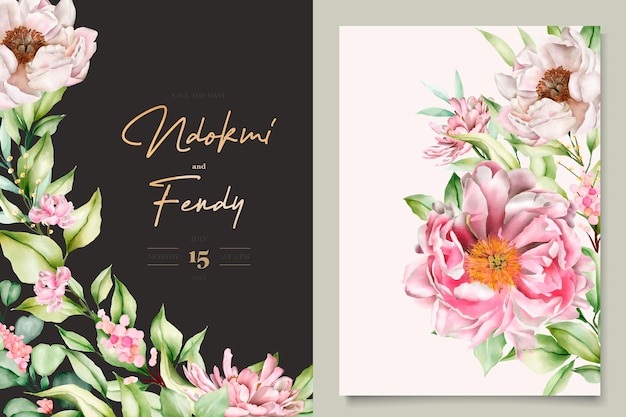 elegante fondo floral y hojas de verano y diseño de marco