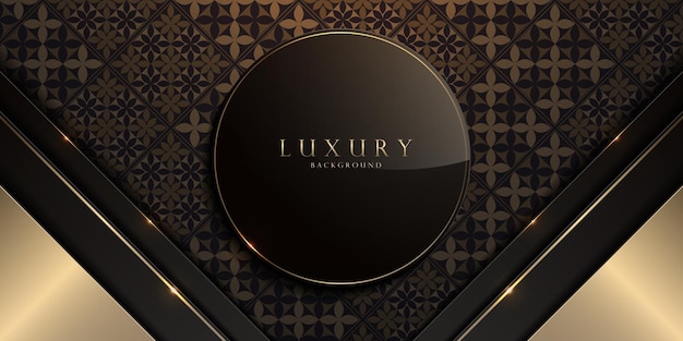 Elegante fondo gráfico dorado negro con un círculo central perfecto para fondos de pantalla HD