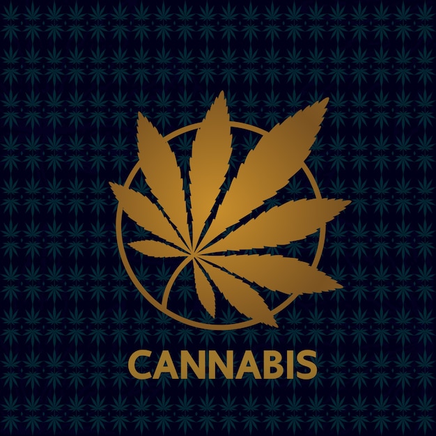 Elegante fondo de hoja de cannabis