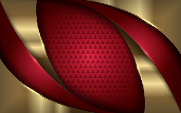 Vector elegante fondo moderno rojo y dorado.