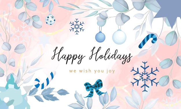 Elegante fondo de Navidad feliz con adorno de Navidad blanco