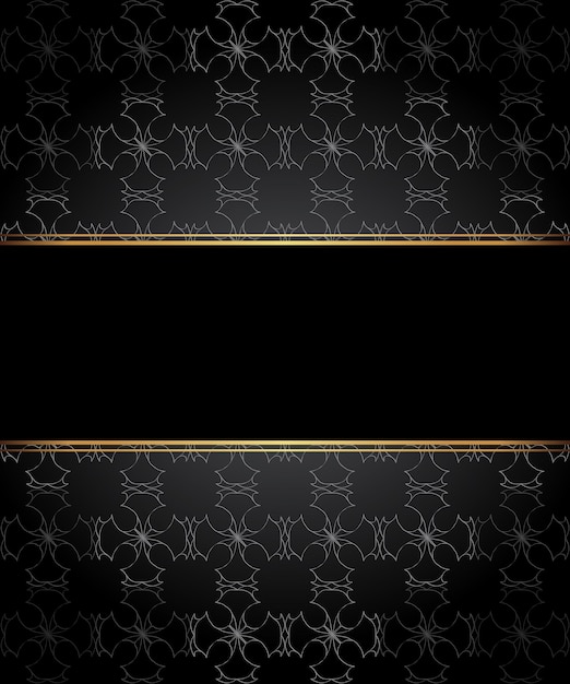 Elegante fondo de pantalla transparente con fina decoración dorada y lugar para el texto