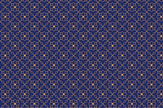Elegante fondo con patrón geométrico azul y dorado