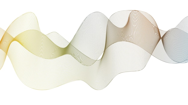 Elegante fondo de patrón muaré con un diseño de degradado de onda abstracto y minimalista en blanco aislado
