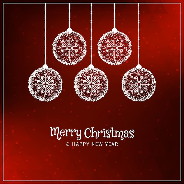 Elegante fondo rojo decorativo de feliz Navidad