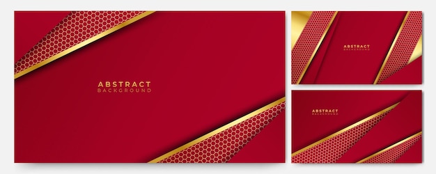 Elegante fondo rojo granate y dorado con capa superpuesta Traje para seminarios y charlas festivas de fiestas de instituciones corporativas de negocios