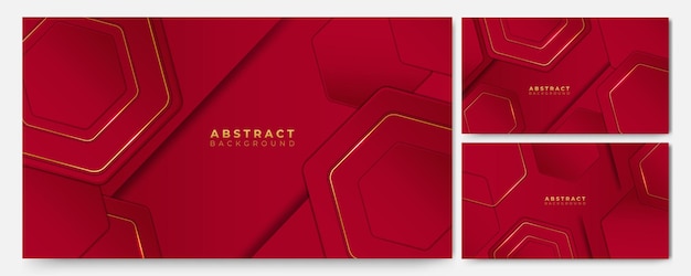 Elegante fondo rojo granate y dorado con capa superpuesta Traje para seminarios y charlas festivas de fiestas de instituciones corporativas de negocios