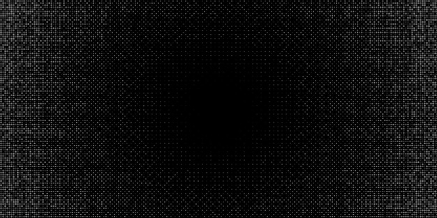 Elegante fondo de superposición de cuadrícula de puntos de gradiente gris negro Efecto de desvanecimiento viñeta de puntos de círculo digital